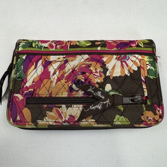 Vera Bradley English Rose Quilted Shoulder Bag Purse Wallet Set Floral Retired - Picture 8 of 16